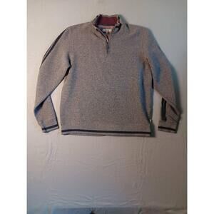 Ted Baker Mens 4 quarter zip Grey Pullover Track Striped Activewear